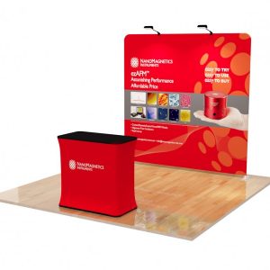 8ft Straight tension fabric trade show display kit